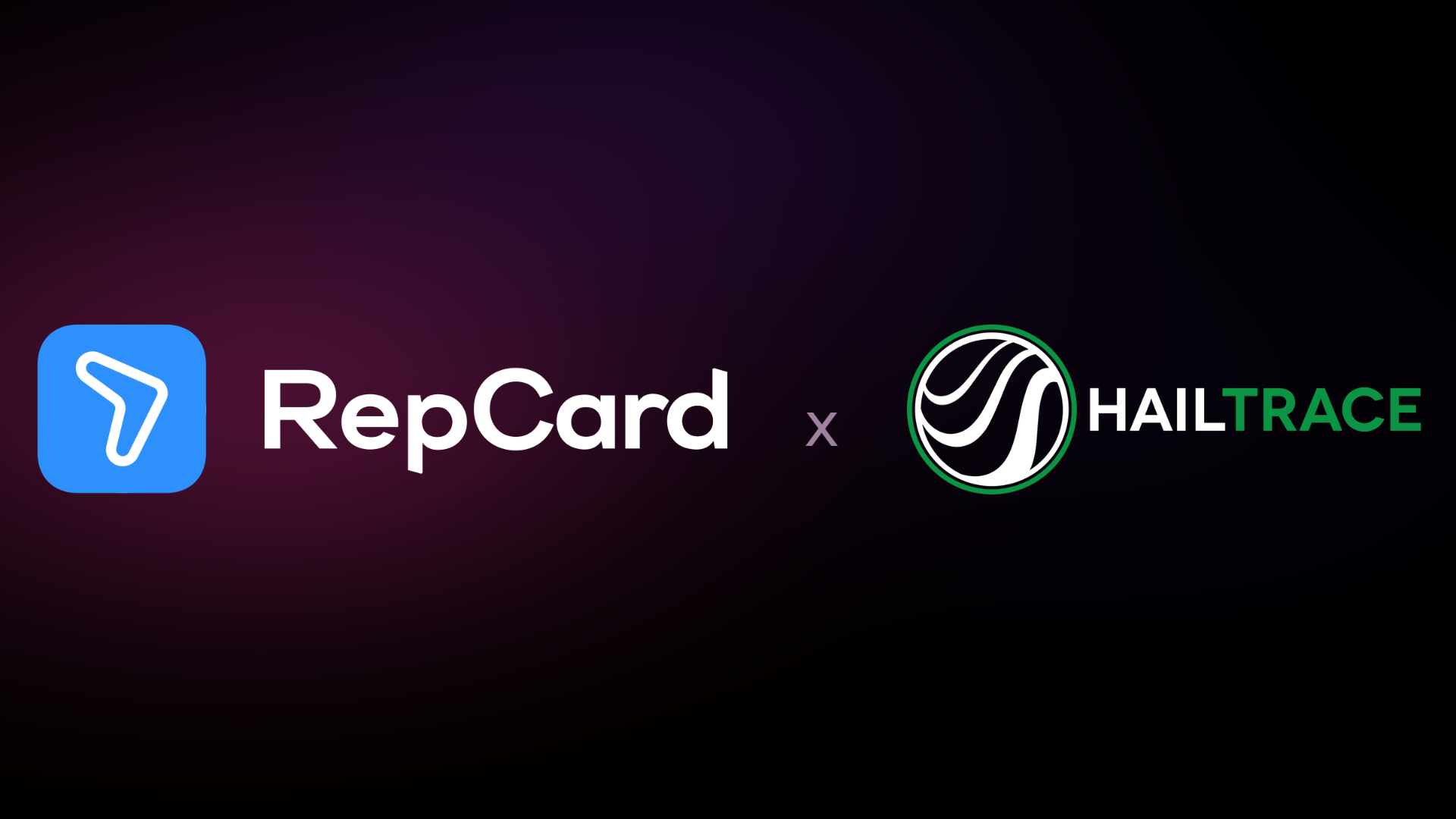 Abstract storm and lightning visualization representing the HailTrace integration with RepCard