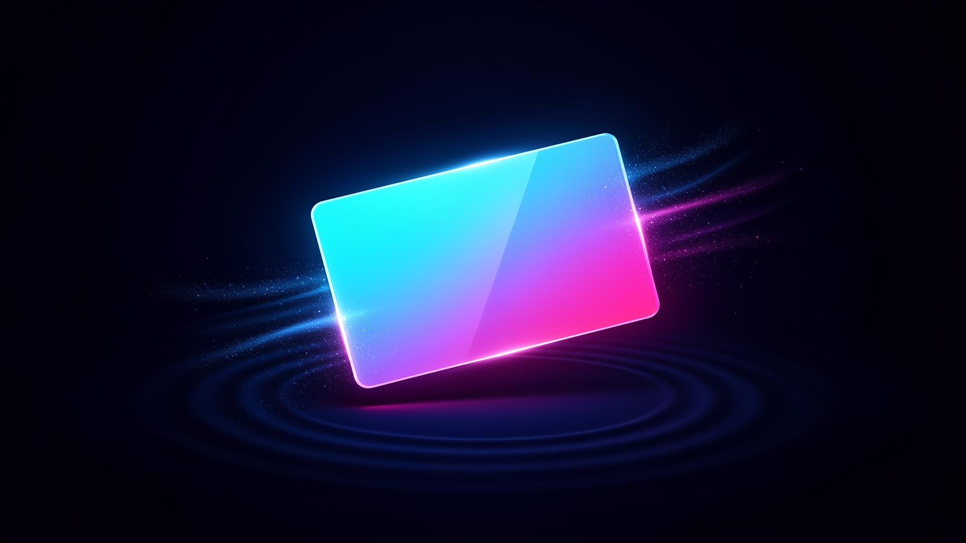 Abstract dark illustration of a glowing digital business card next to a holographic territory map with pin-drops, representing RepCard versus Popl, Mobilo, and Linq