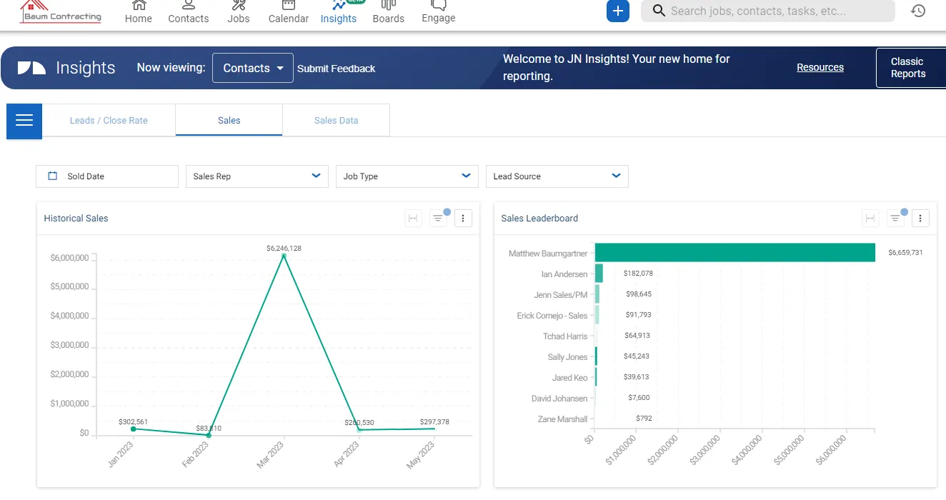 JobNimbus roofing CRM and project management software for contractors