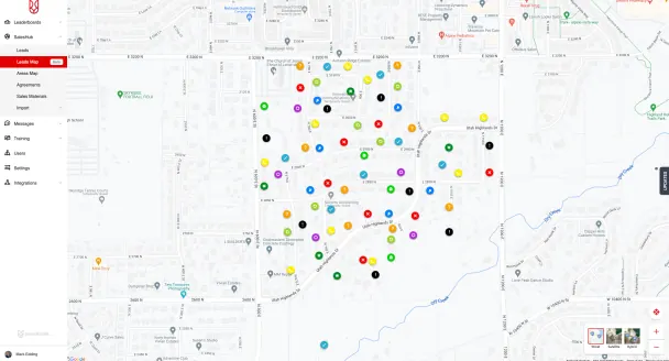 SalesRabbit door-to-door sales software dashboard for home services teams