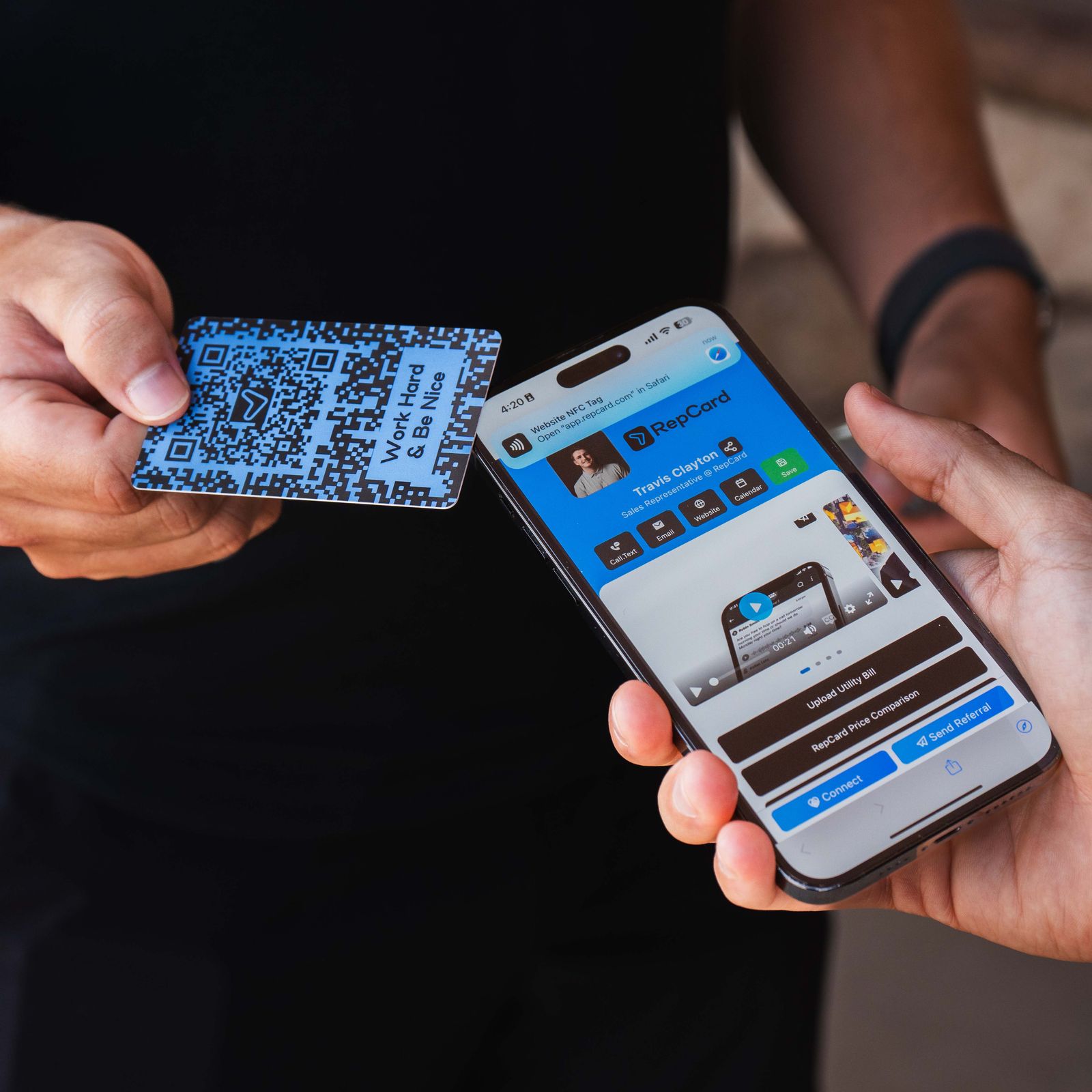 RepCard NFC Tap Card product demo